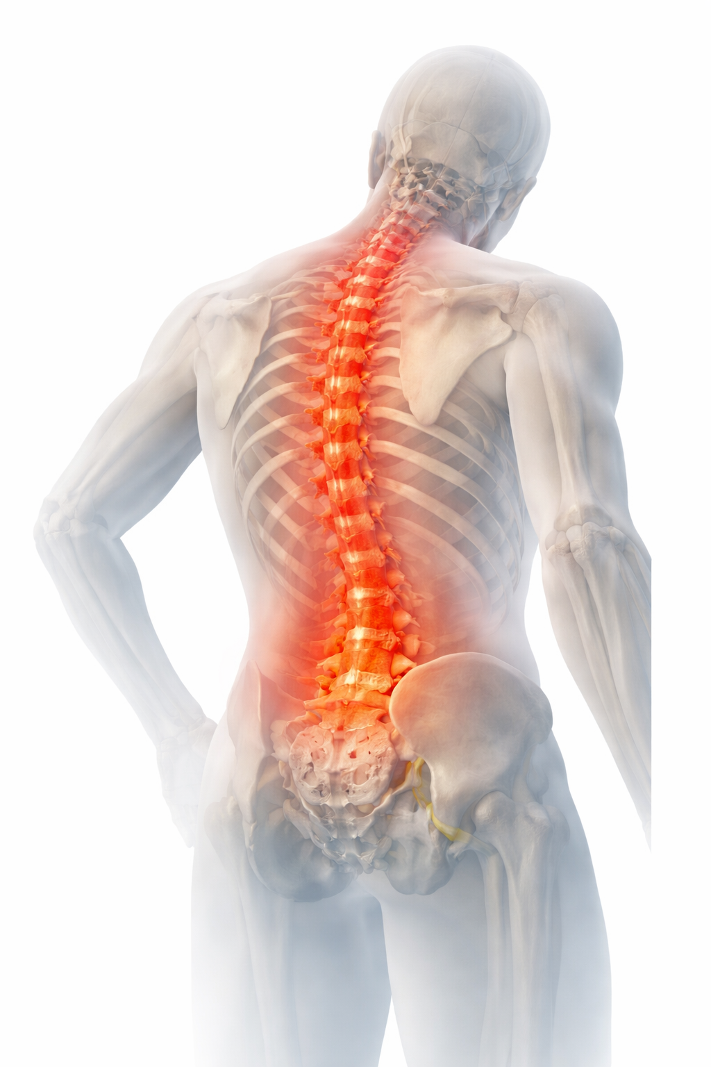 Back pain anatomy illustration