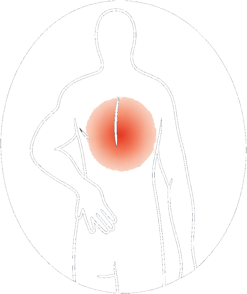 Acute back pain icon